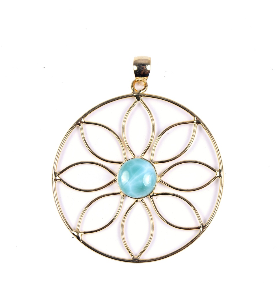 AUTO DORATO LARIMAR PENDANT