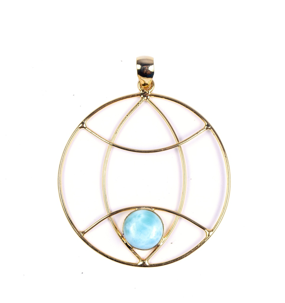 AUTO DORATO LARIMAR PENDANT