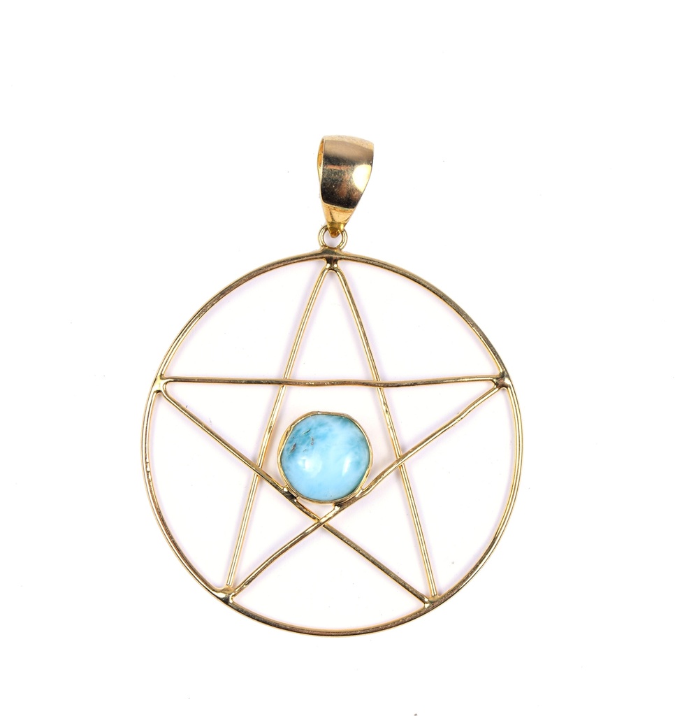 AUTO DORATO LARIMAR PENDANT