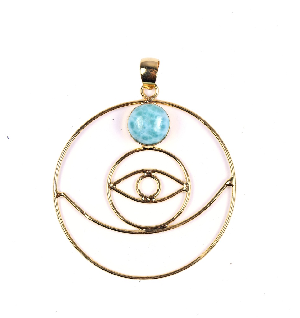 AUTO DORATO LARIMAR PENDANT