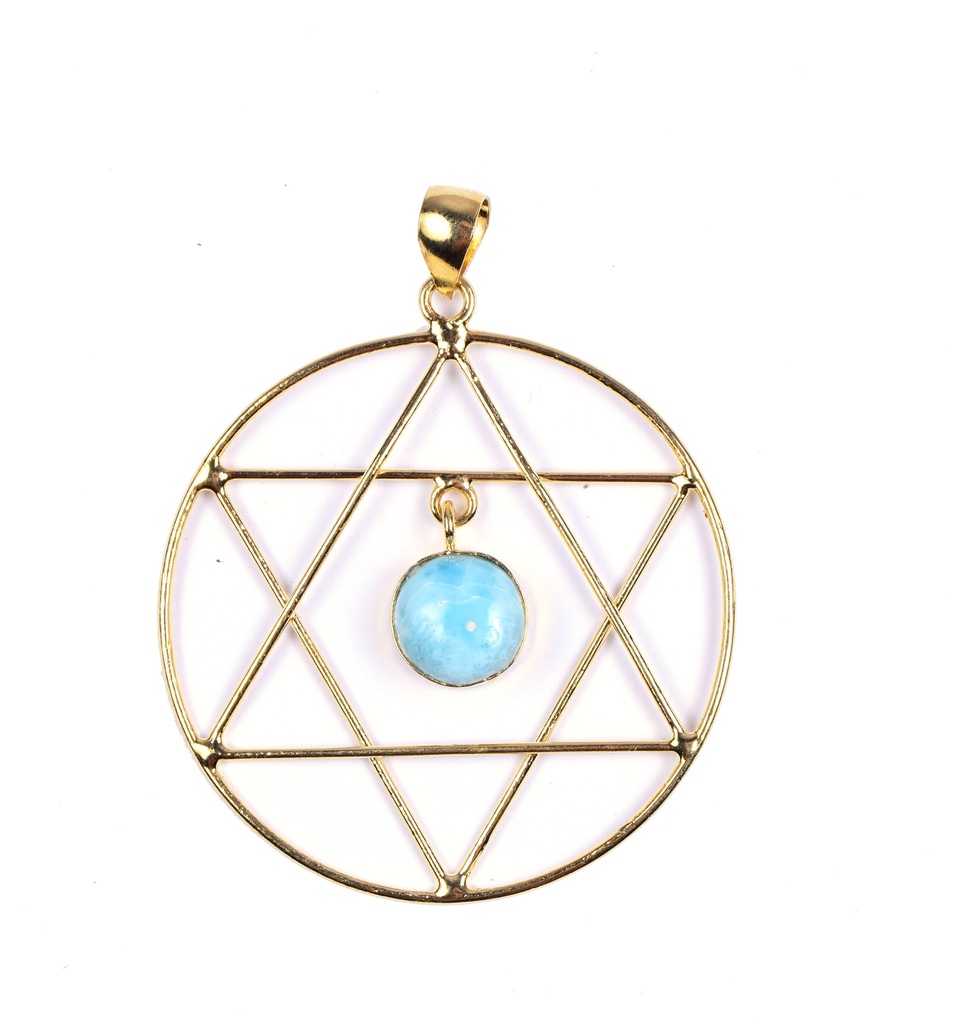 AUTO DORATO LARIMAR PENDANT