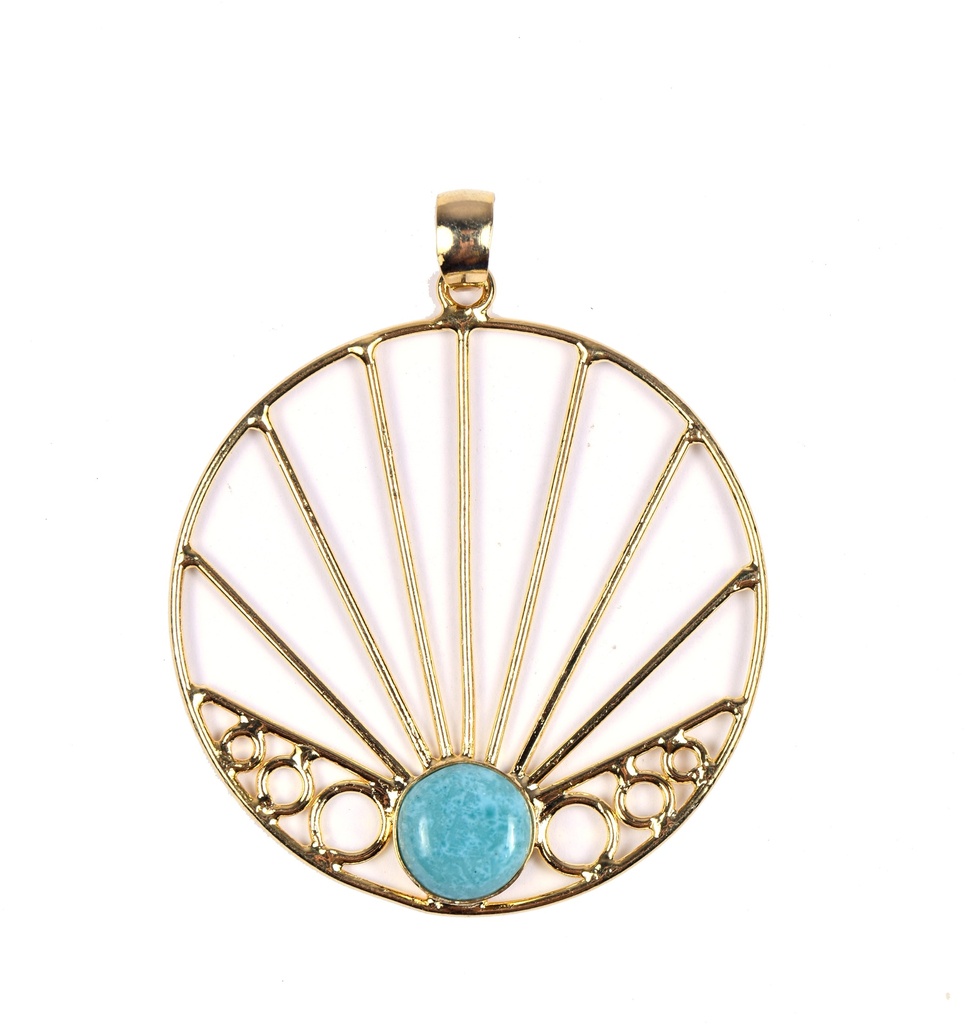 AUTO DORATO LARIMAR PENDANT