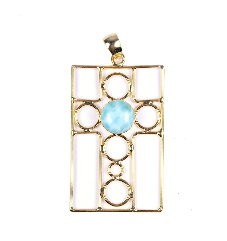 AUTO DORATO LARIMAR PENDANT