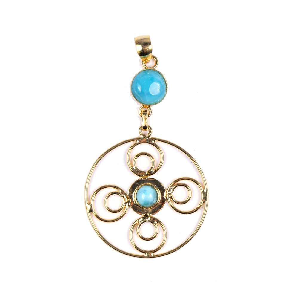 AUTO DORATO LARIMAR PENDANT