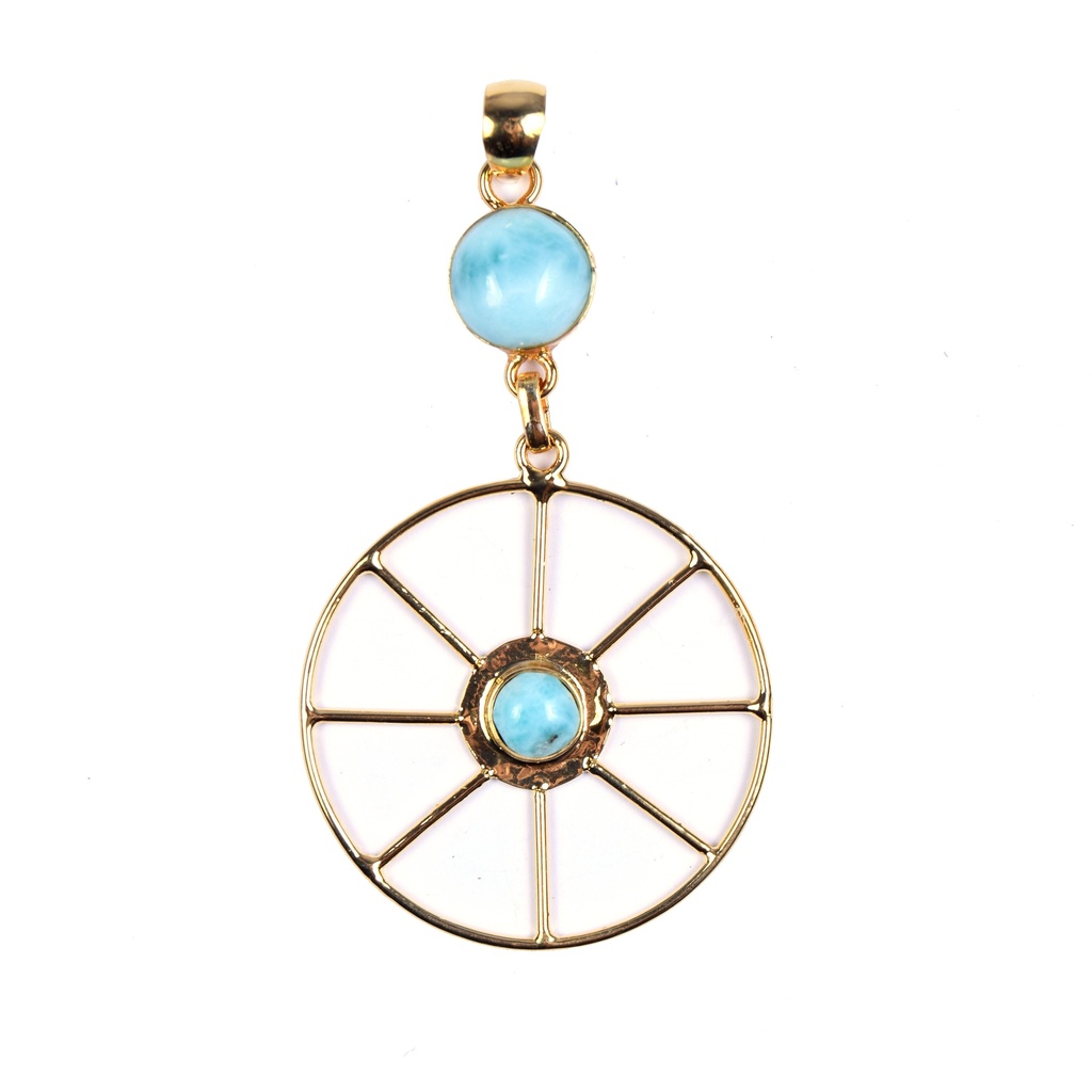 AUTO DORATO LARIMAR PENDANT