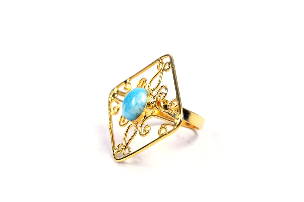 AUTO DORATO LARIMAR RING