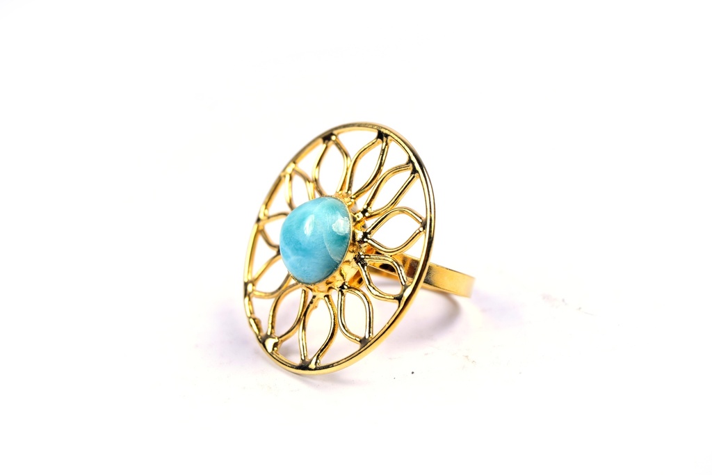 AUTO DORATO LARIMAR RING