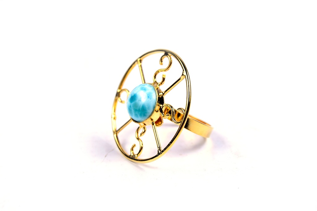 AUTO DORATO LARIMAR RING