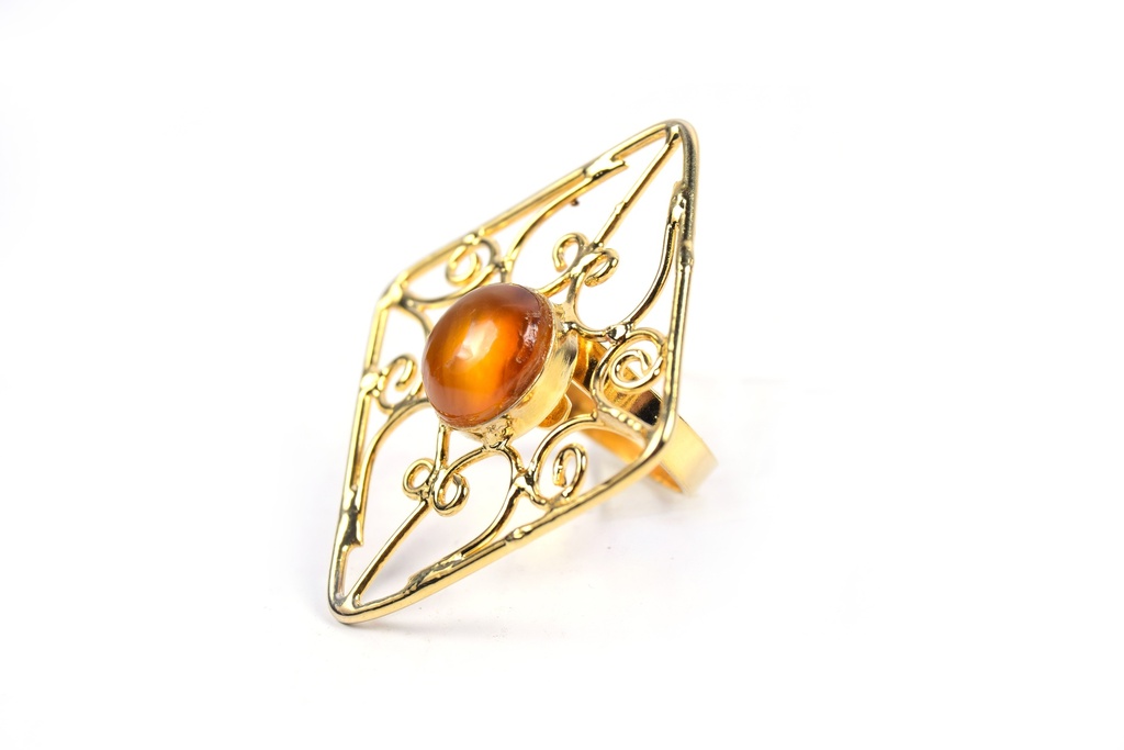AUTO DORATO AMBER RING