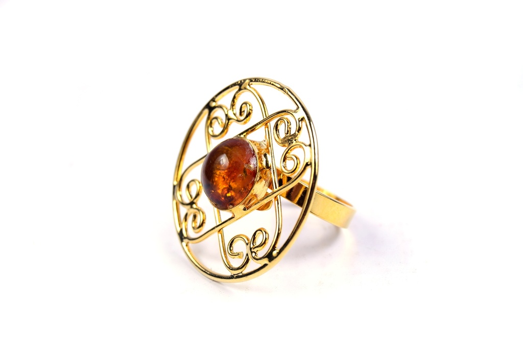 AUTO DORATO AMBER RING