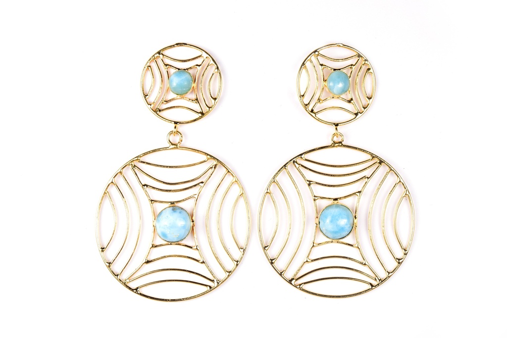 AUTO DORATO LARIMAR EARRINGS