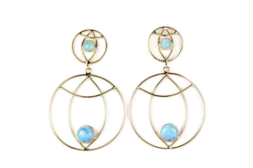 AUTO DORATO LARIMAR EARRINGS