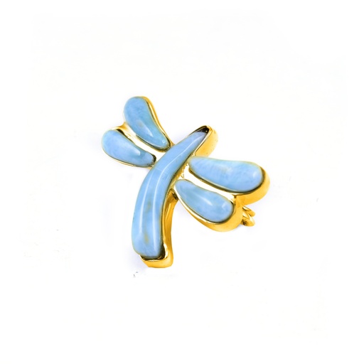 [31183] MEDIUM DORATO LARIMAR DRAGONFLY PIN