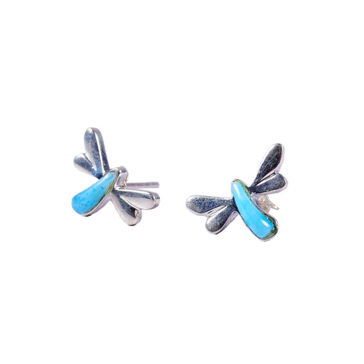 [30129] SOPHIA SILVER LARIMAR EARRING