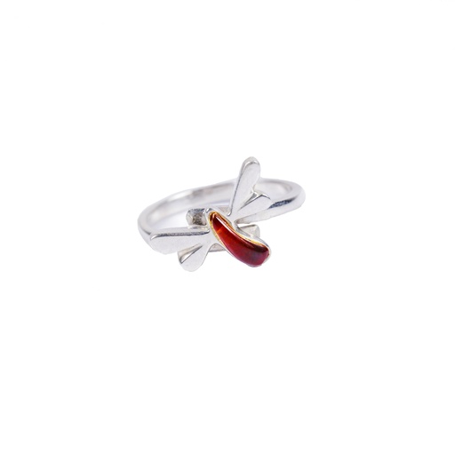[31532] SOPHIA SILVER AMBER RING