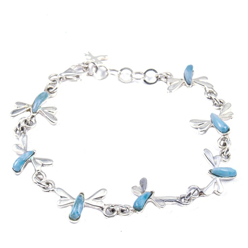 [31510] SOPHIA SILVER LARIMAR BRACELET.