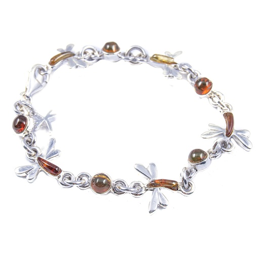[31585] SOPHIA SILVER AMBER BRACELET