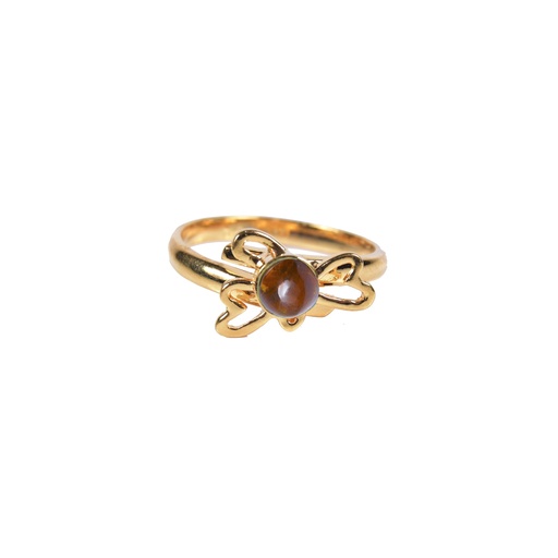 [30645] SILUETA DORATO AMBER RING