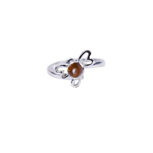 [30145] SILUETA SILVER AMBER RING