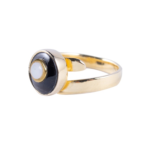 [30743] BABY DORATO COW HORN AND MOTHER PEARL LUZ RING