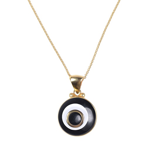 [30208] SMALL DORATO COW HORN AND MOTHER PEARL LUZ NECKLACE