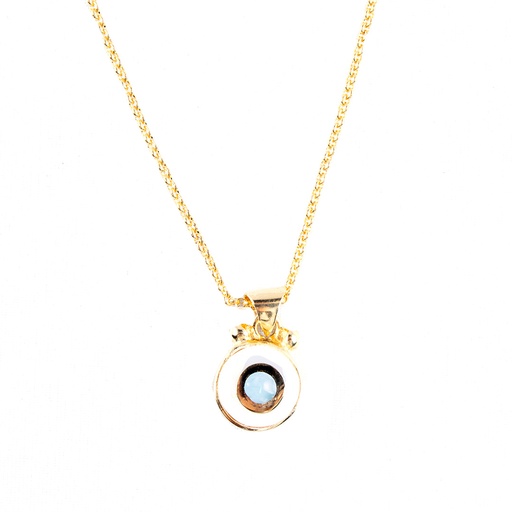 [32211] BABY DORATO MOTHER PEARL AND LARIMAR LUZ NECKLACE