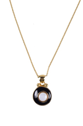 [30050] BABY DORATO COW HORN AND MOTHER PEARL LUZ NECKLACE