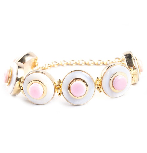 [32176] MINI DORATO MOTHER PEARL AND PINK SEA SHEL LUZ BRACELET