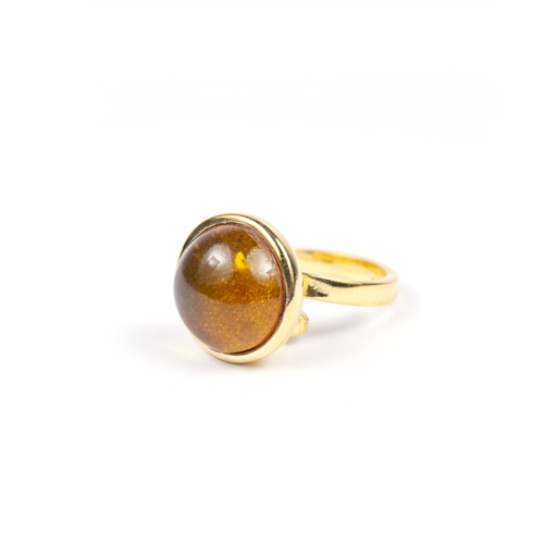 [31496] REDONDO DORATO AMBER SMALL RING