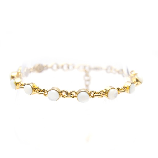 [31155] MINI ROUND DORATO MOTHER PEARL BRACELET