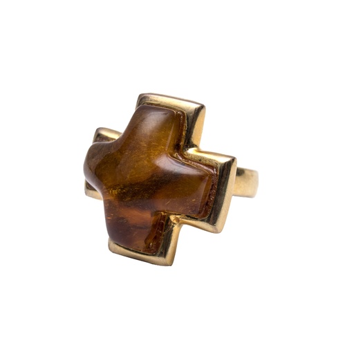 [31146] CRUZ DORATO AMBER RING