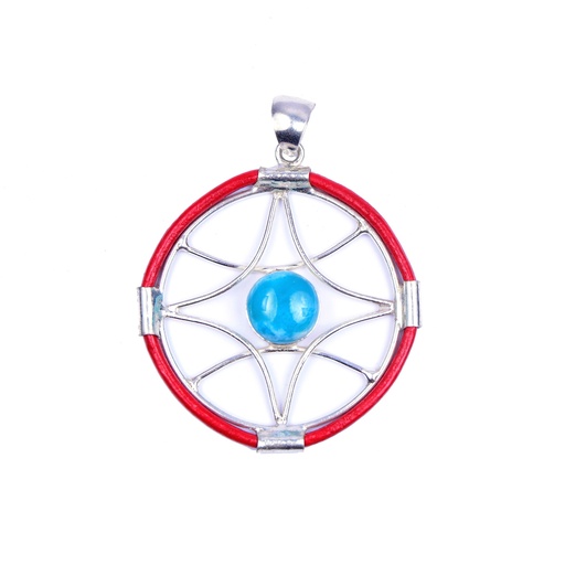 [32493] AUTO PIEL SILVER LARIMAR PENDANT