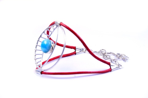 [32547] AUTO PIEL SILVER LARIMAR BRACELET