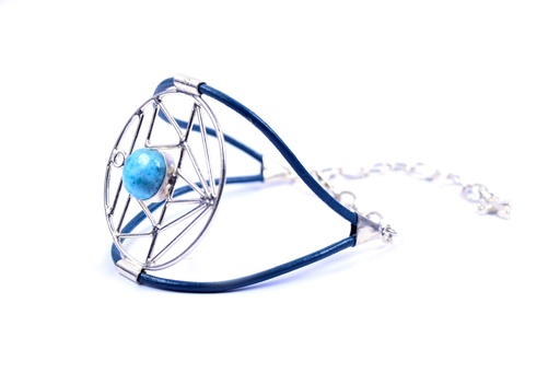 [32548] AUTO PIEL SILVER LARIMAR BRACELET