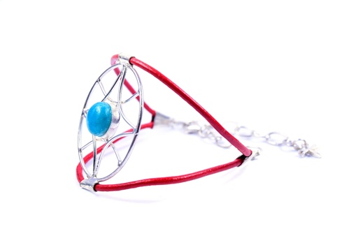 [32550] AUTO PIEL SILVER LARIMAR BRACELET
