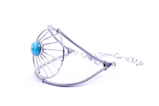 [32551] AUTO PIEL SILVER LARIMAR BRACELET