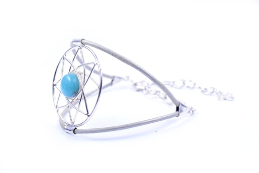 [32552] AUTO PIEL SILVER LARIMAR BRACELET