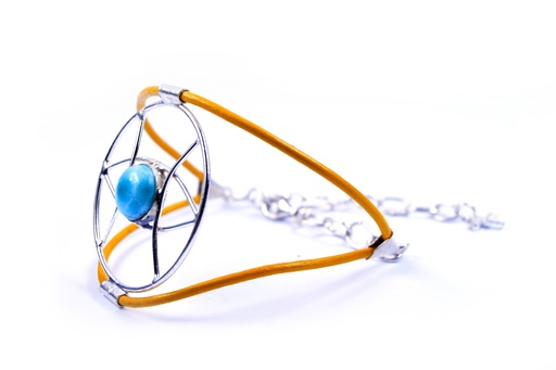 [32558] AUTO PIEL SILVER LARIMAR BRACELET