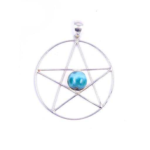 [32569] AUTO SILVER LARIMAR PENDANT