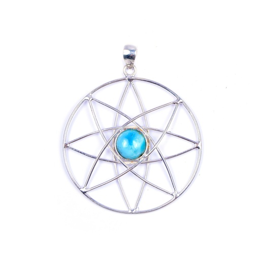 [32570] AUTO SILVER LARIMAR PENDANT