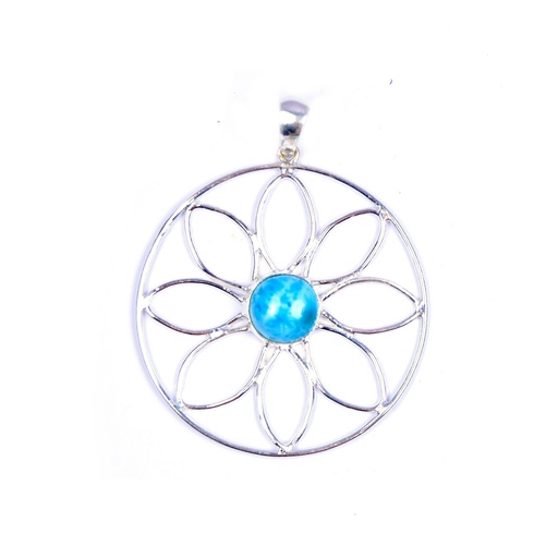 [32581] AUTO SILVER LARIMAR PENDANT