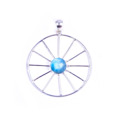 [32585] AUTO SILVER LARIMAR PENDANT
