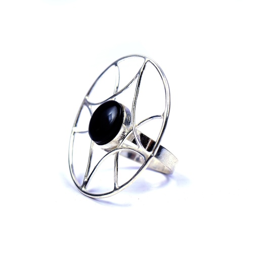 [32602] AUTO SILVER COW HORN RING
