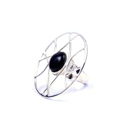[32605] AUTO SILVER COW HORN RING