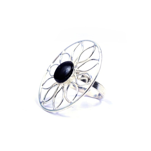 [32609] AUTO SILVER COW HORN RING