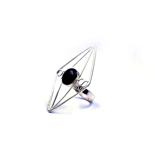 [32611] AUTO SILVER COW HORN RING