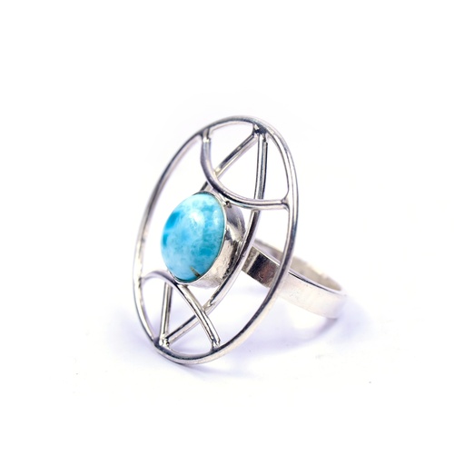 [32616] AUTO SILVER LARIMAR RING