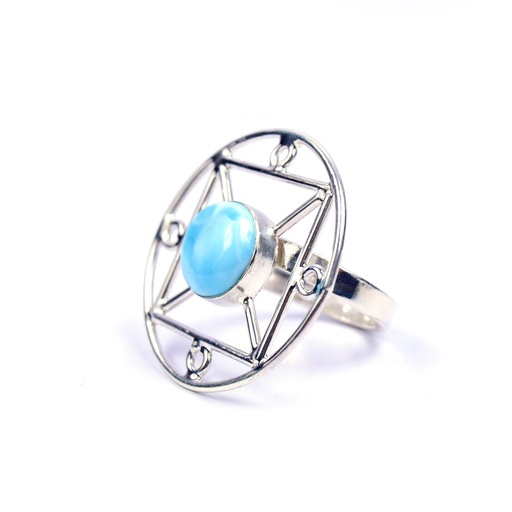 [32618] AUTO SILVER LARIMAR RING