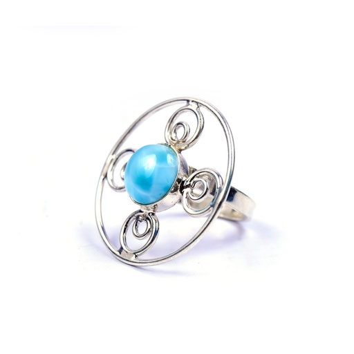 [32620] AUTO SILVER LARIMAR RING
