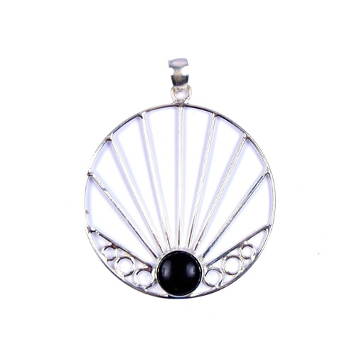 [32625] AUTO SILVER COW HORN PENDANT